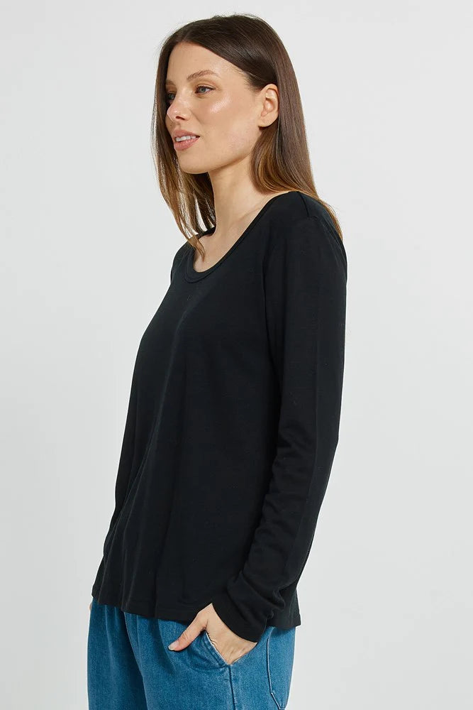 Betty Basics Westin Blended Wool Tee Black
