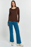 Betty Basics Westin Blended Wool Tee Chocolate