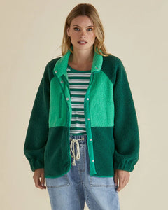 Betty Basics Franklin Fleecy Jacket Green