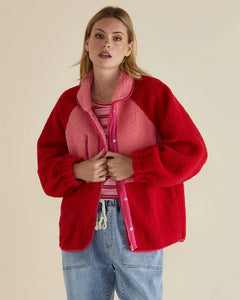 Betty Basics Franklin Fleecy Jacket Pink/ Red