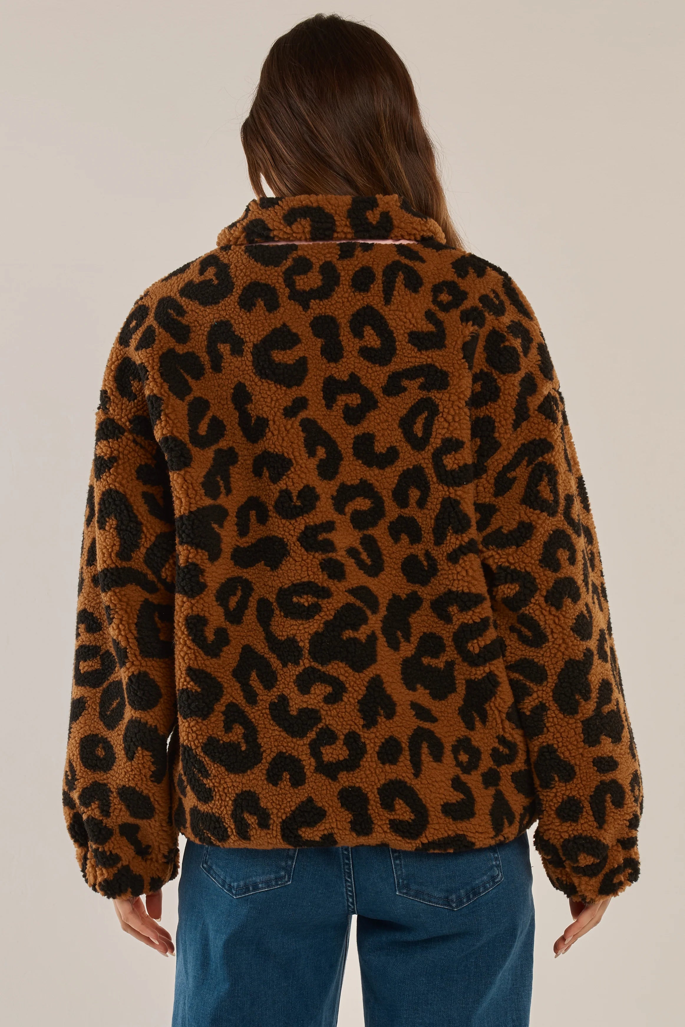 Betty Basics Jayne Fleece Jacket Animal/ Pink