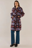 Betty Basics Oslo Coat Purple/ Orange Check
