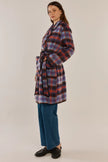 Betty Basics Oslo Coat Purple/ Orange Check