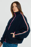 Betty Basics Aubrey Fleece Jacket Navy/ Rainbow