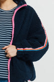 Betty Basics Aubrey Fleece Jacket Navy/ Rainbow