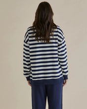 Load image into Gallery viewer, Betty Basics Easy Crew Sweat Navy Stripe
