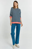 Betty Basics Tyra Sweat Navy/White Stripe
