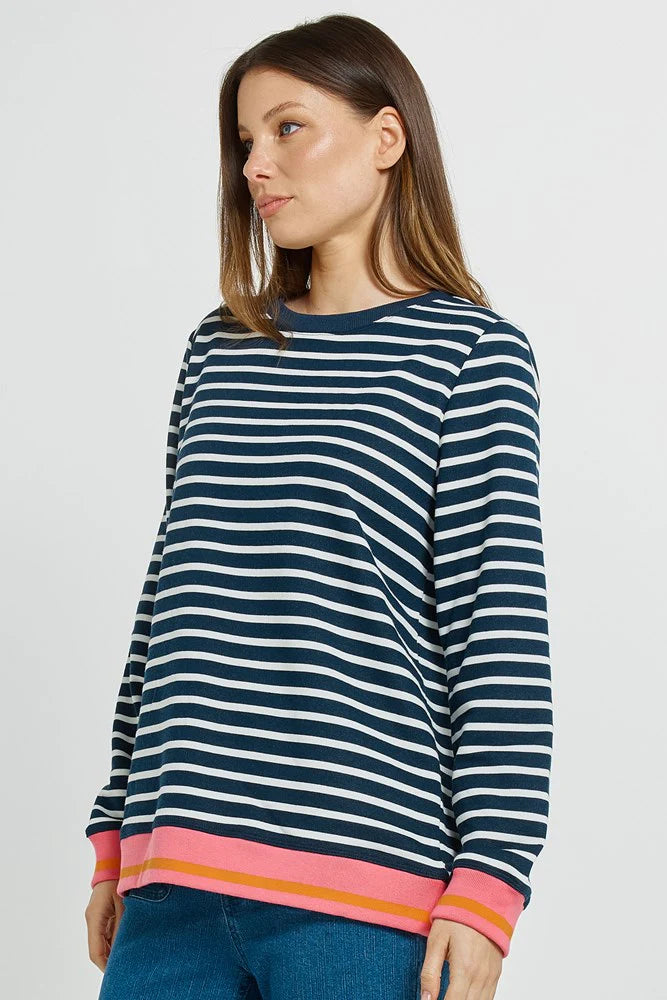 Betty Basics Tyra Sweat Navy/White Stripe