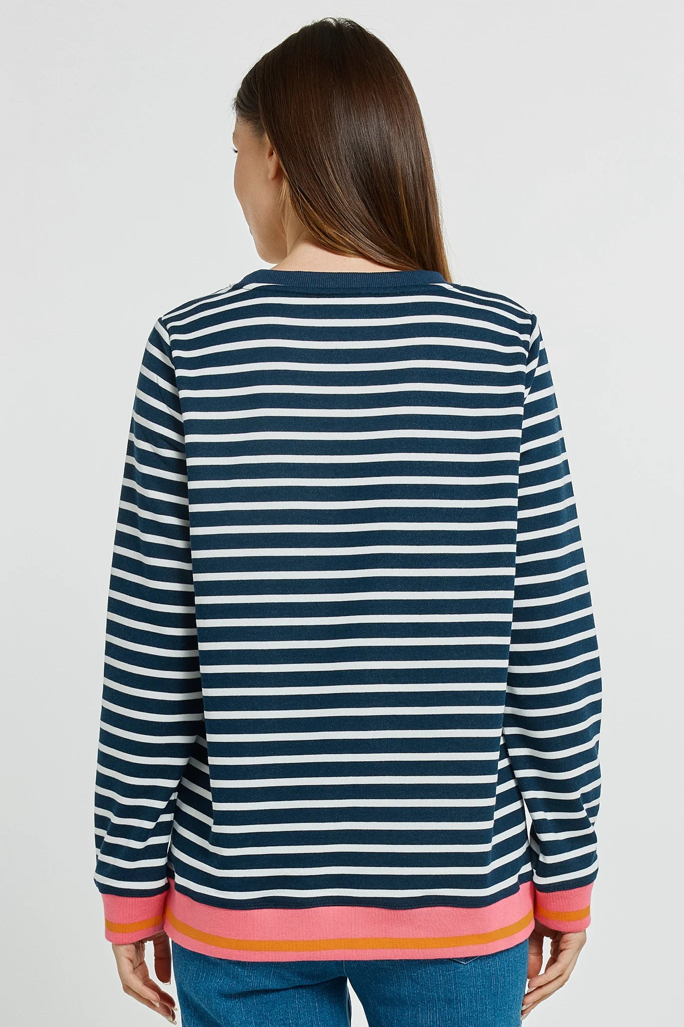 Betty Basics Tyra Sweat Navy/White Stripe