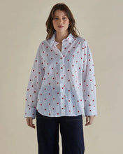 Load image into Gallery viewer, Betty Basics Sage Shirt Red Heart White
