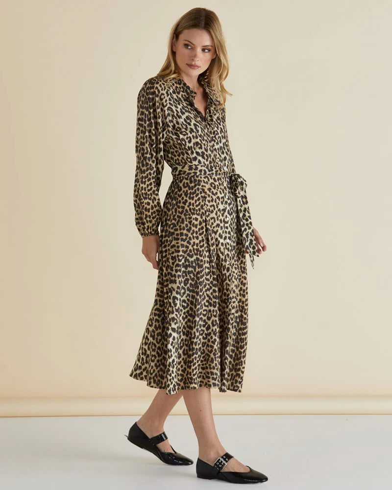 Betty Basics Lisa Leopard Shirt Dress Multi