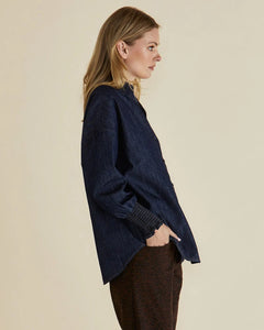 Betty Basics Sonderborg Shirt Dark Ink Blue Denim