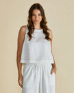 Betty Basics Copacabana Shell Top White