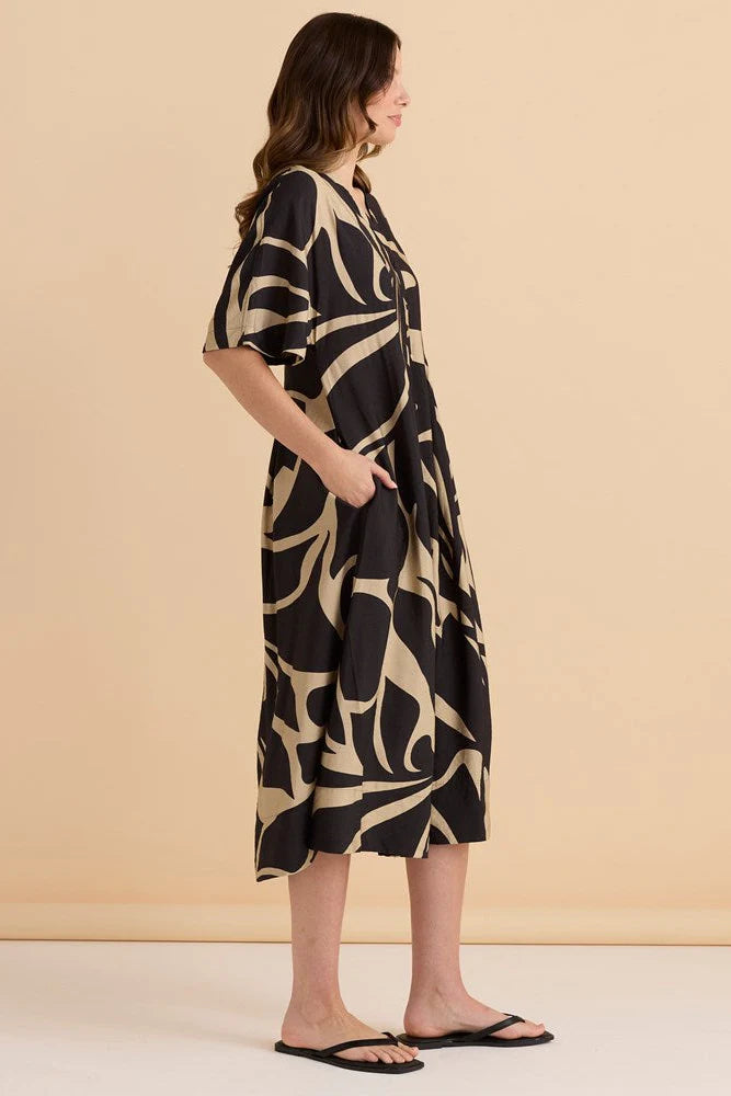 Betty Basics Camille Dress Monochrome Floral