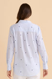Betty Basics Reid Shirt Blue Bow Stripe
