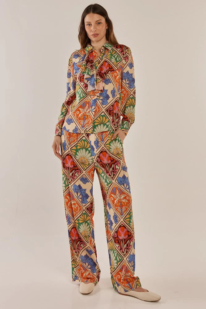 Betty Basics Lyon Pant Villa Floral Print