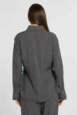 Betty Basics Tessa Tie Shirt Nutmeg Geo Print