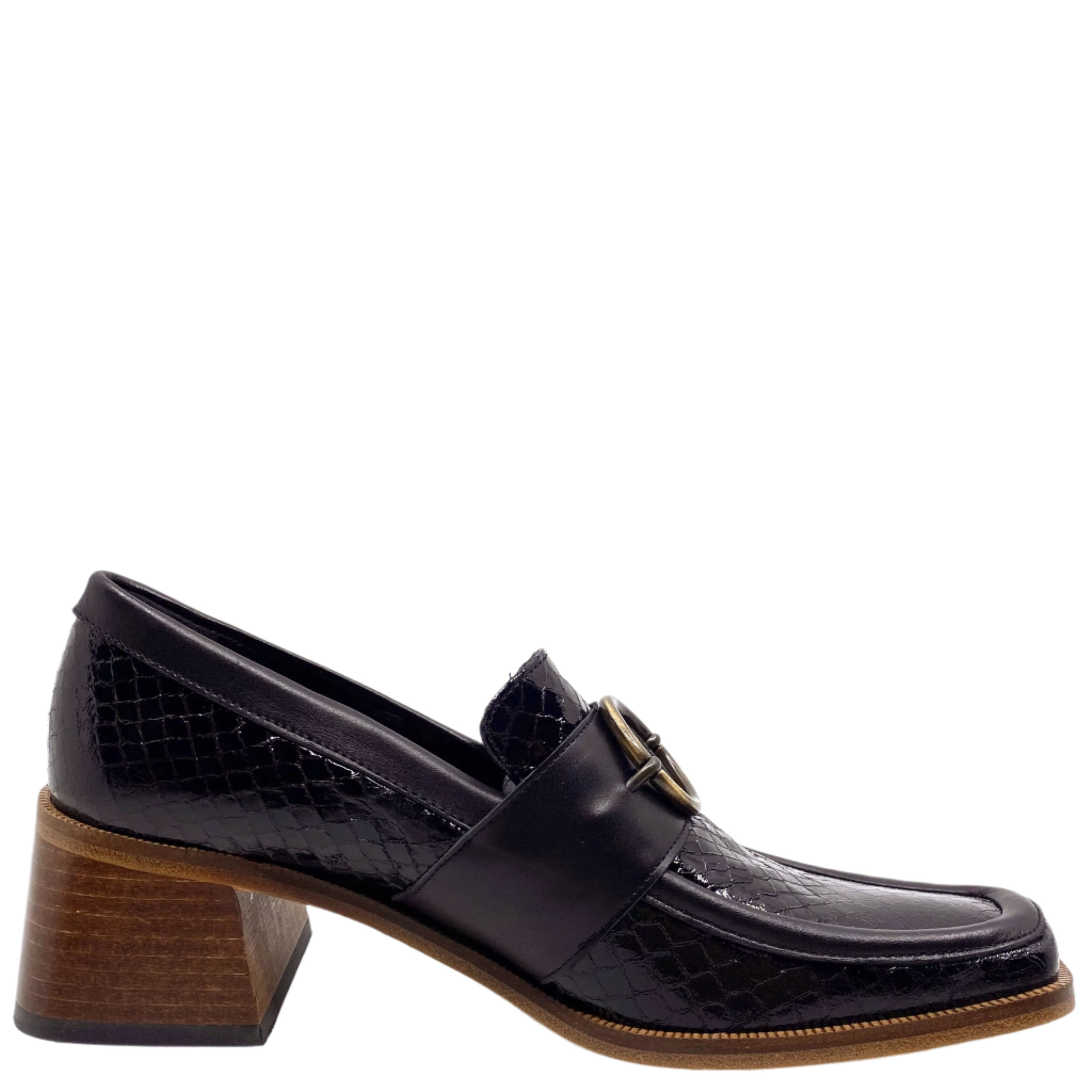 Beau Coops Anella Black Croc Leather