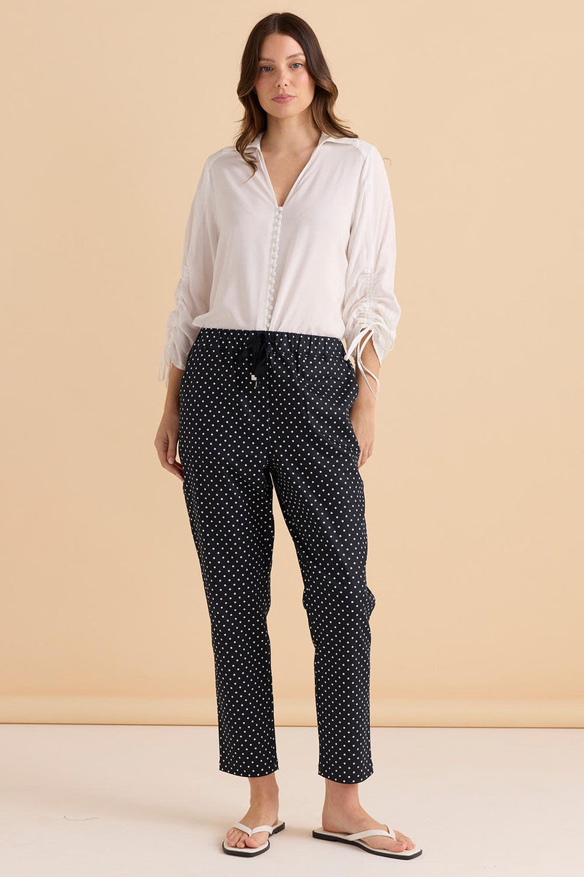 Betty Basics Kenzie Jogger Navy Polkadot