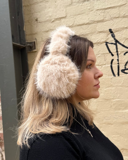 Cinnamon Creations EM1032 Faux Fur Earmuffs Beige