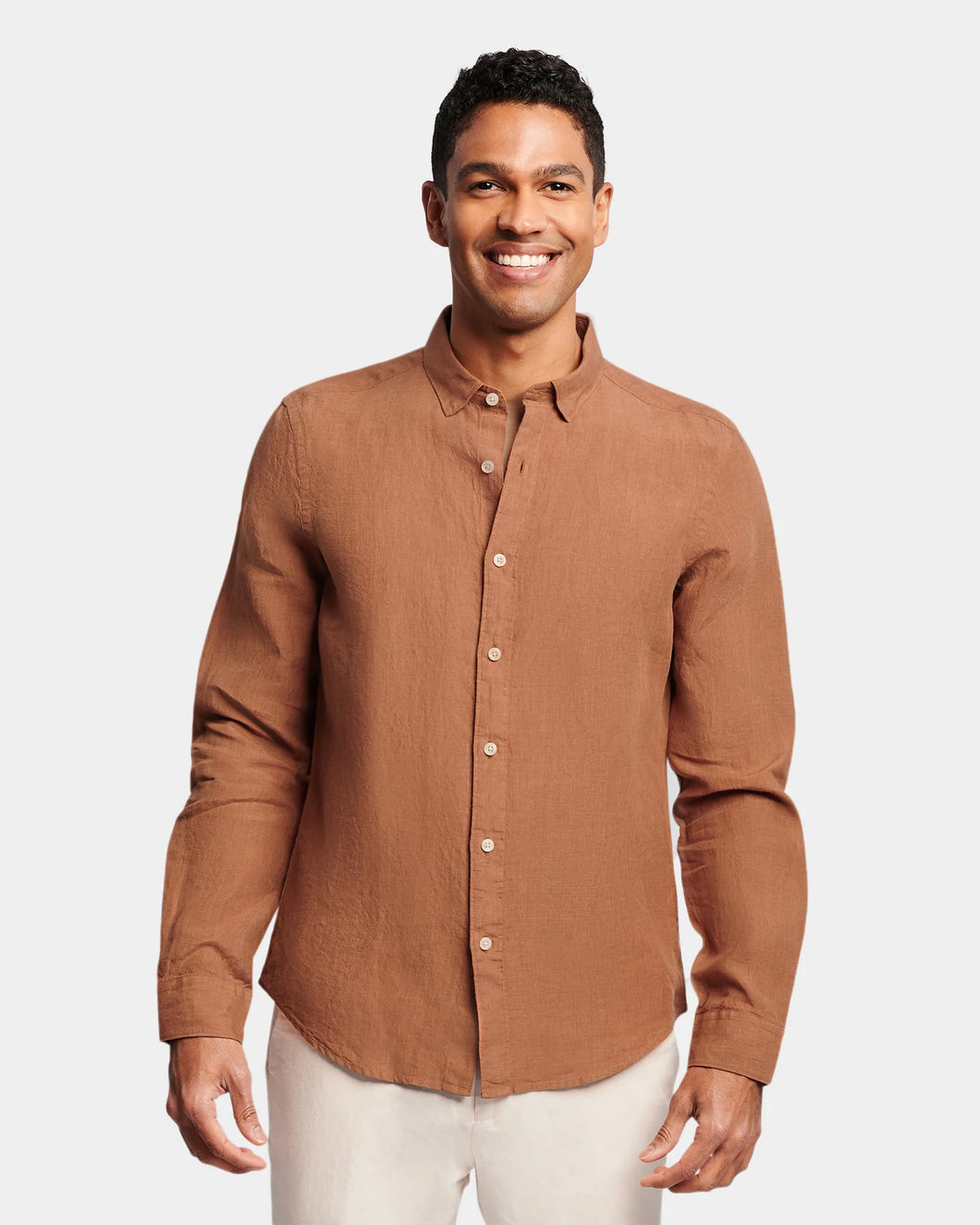 Brooksfield BSF1042 Casual L/S Shirt Rust