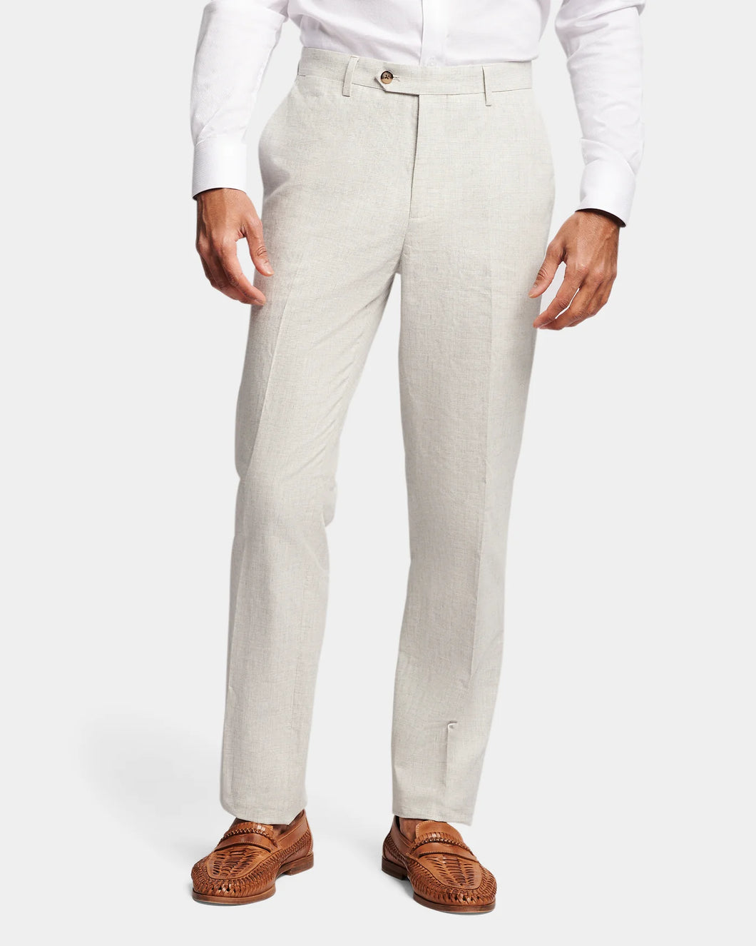 Brooksfield BFU955 Linen/Cotton Trouser Fog Grey