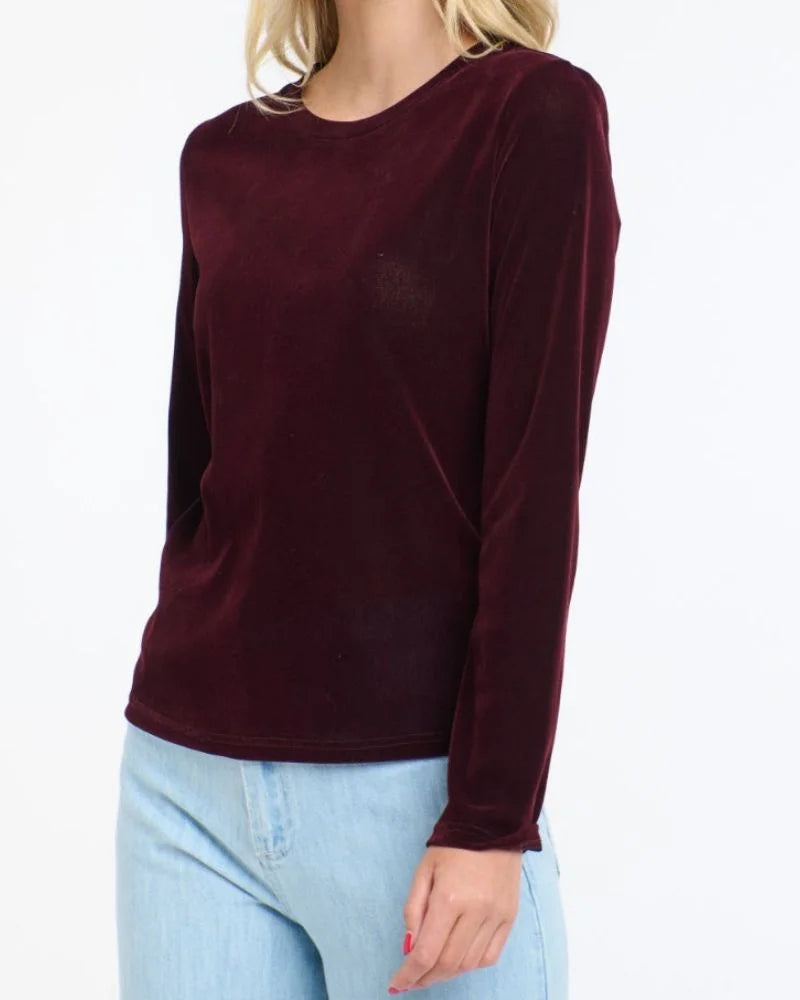 365 Days Velvet Underground Top Burgundy