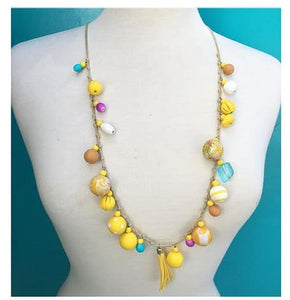 Gypsiana Bobble Necklace Citrus Yellow