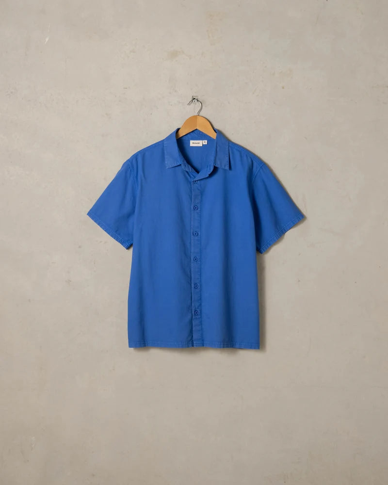McTavish Boxy Button Up Shirt Blue