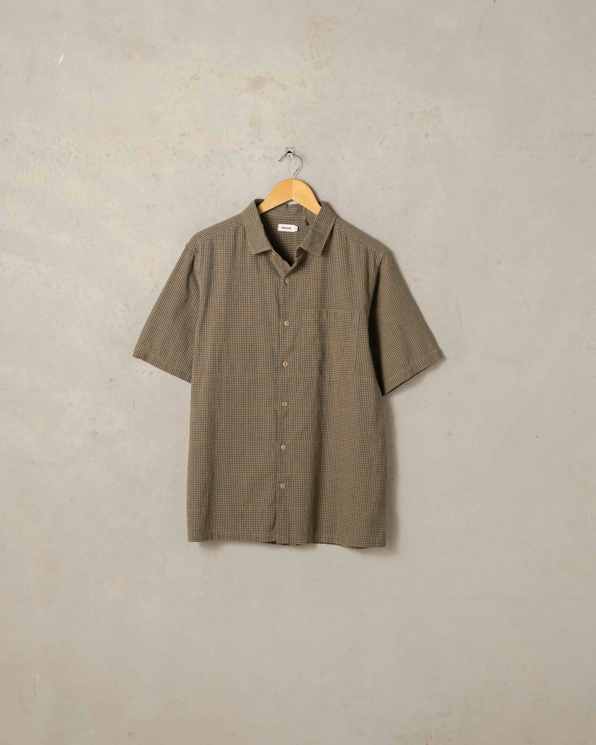 McTavish Button Up Shirt Hemp Blue Multi