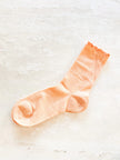 Angels Whisper Marshmallow Frill Mesh Socks Orange
