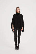 Load image into Gallery viewer, Tirelli Funnel Neck Shawl Black
