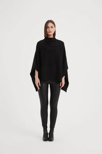 Tirelli Funnel Neck Shawl Black