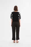 Tirelli Deep Cuff Linen Pant Black