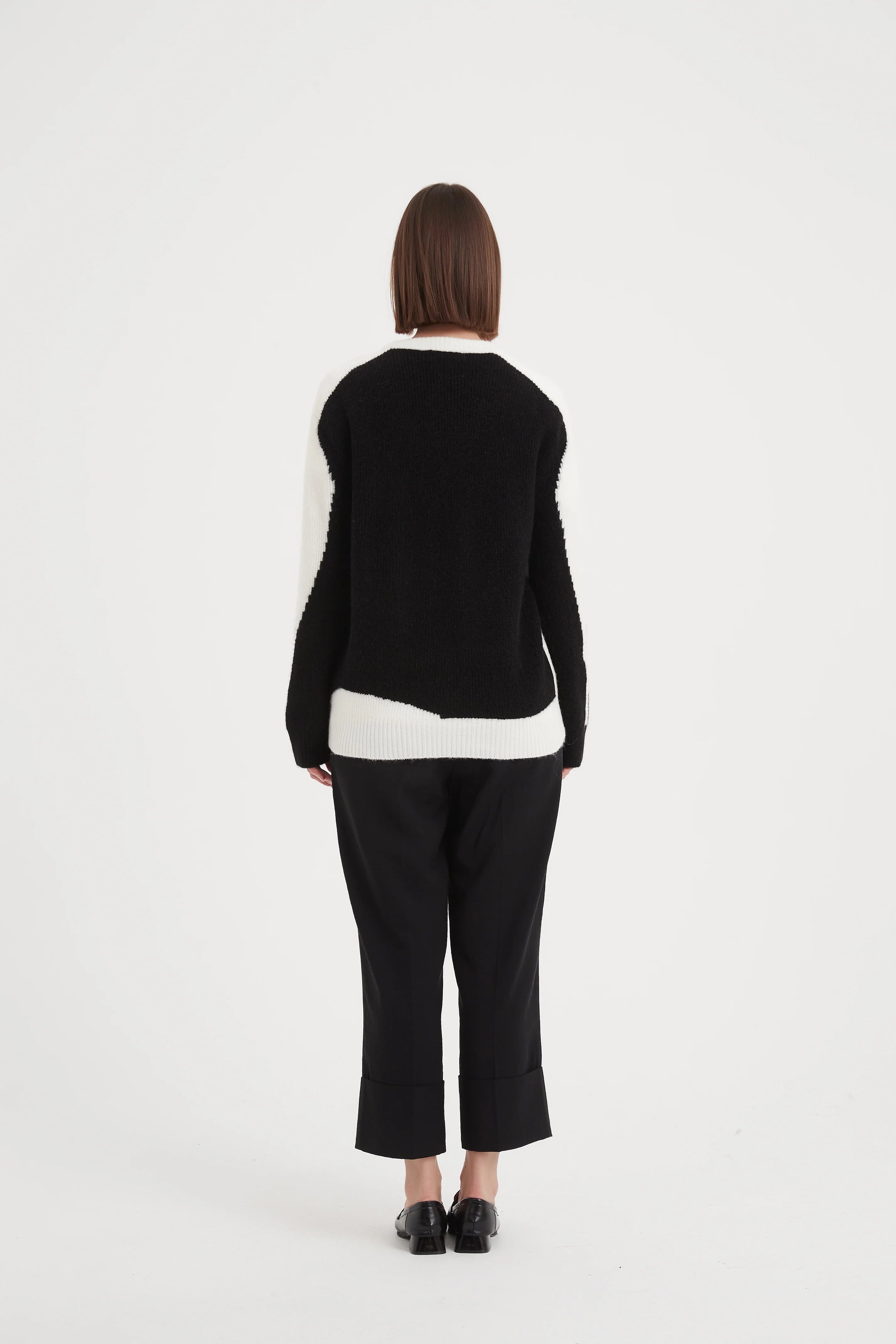 Tirelli Abstract Print Cardigan Black/ Cream