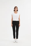 Tirelli Straight CROP Pant High Ankle Black
