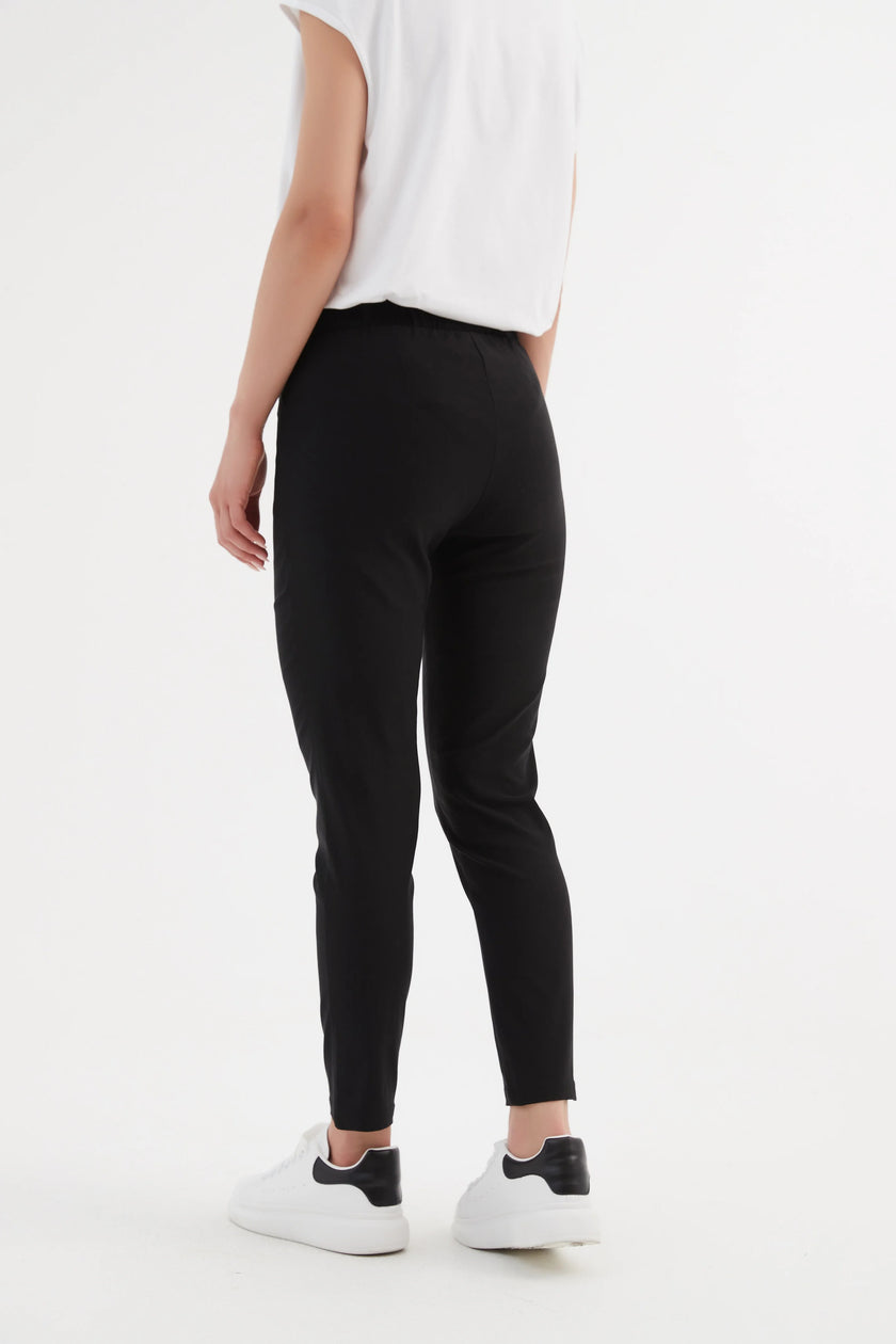 Tirelli Straight CROP Pant High Ankle Black