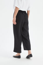 Load image into Gallery viewer, Tirelli Wide Leg Linen Pant Black
