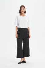 Load image into Gallery viewer, Tirelli Wide Leg Linen Pant Black
