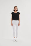 Tirelli Straight CROP Pant High Ankle White