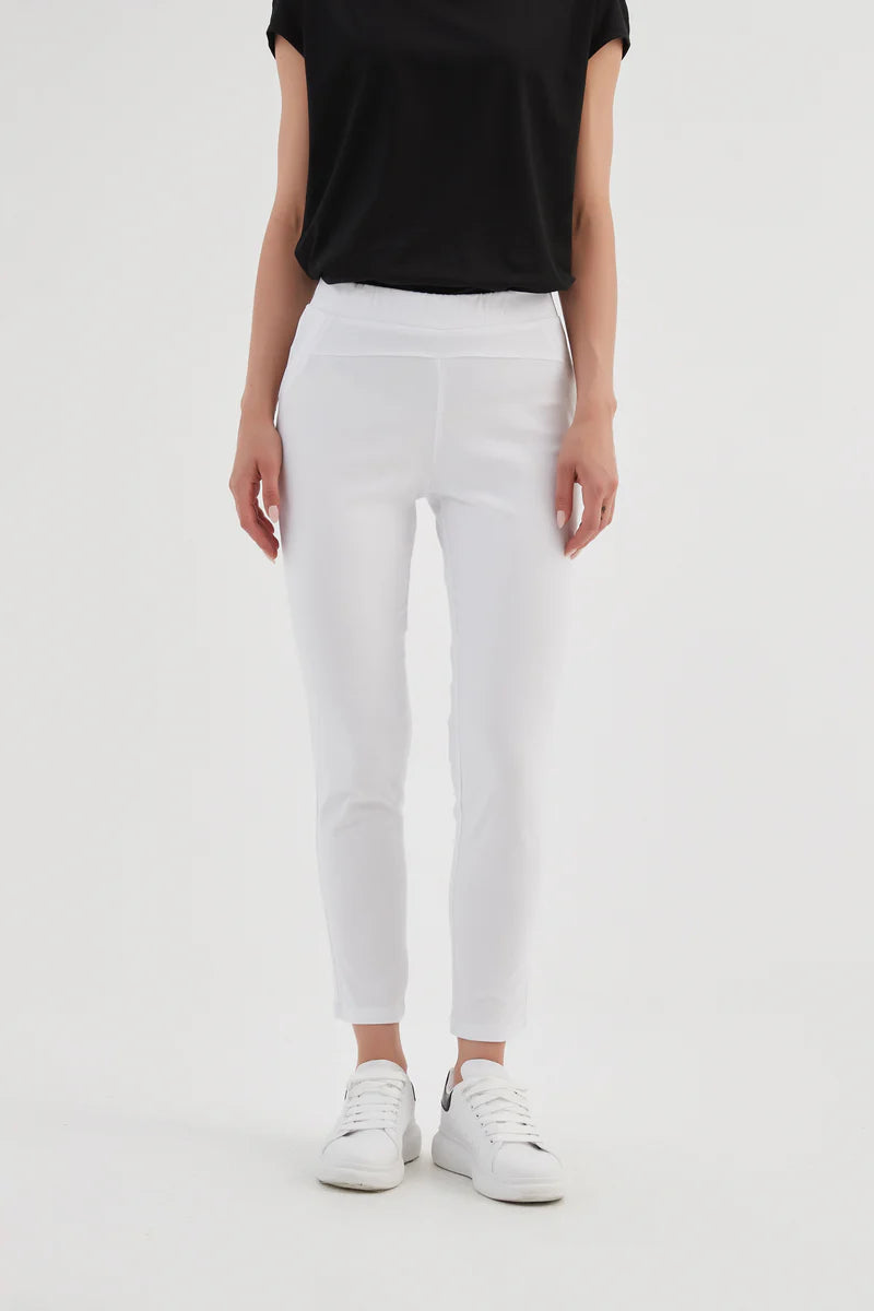 Tirelli Straight CROP Pant High Ankle White