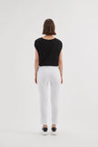 Tirelli Straight CROP Pant High Ankle White