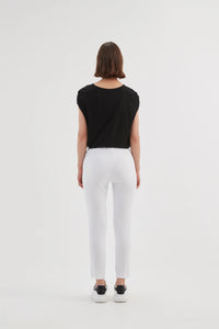 Tirelli Straight CROP Pant High Ankle White