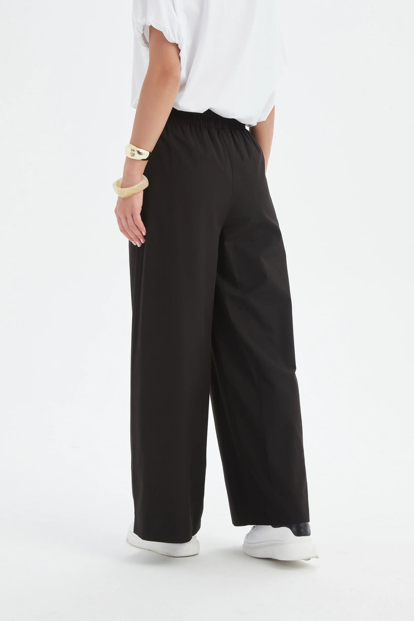 Tirelli Deep Cuff Palazzo Pant Black