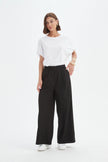 Tirelli Deep Cuff Palazzo Pant Black