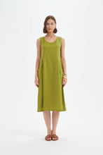 Load image into Gallery viewer, Tirelli Sleeveless Pocket Dress French Chartreuse
