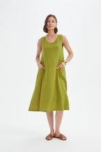 Load image into Gallery viewer, Tirelli Sleeveless Pocket Dress French Chartreuse
