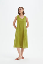 Load image into Gallery viewer, Tirelli Sleeveless Pocket Dress French Chartreuse
