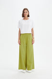 Tirelli Deep Cuff Palazzo Pant Chartreuse