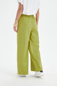 Tirelli Deep Cuff Palazzo Pant Chartreuse
